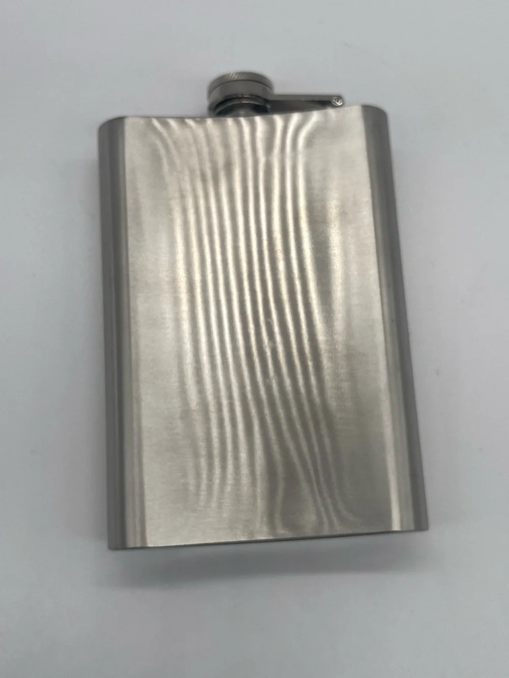 Branded Stainless Steel Hip Flask - Silver